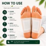 Foot patch (pack of 2) Herbal And Gentle Ingredient Detox Foot Pads, Natural Ingredients for Sleep Aid, Pain Relief, Toxin Removal with Bamboo Vinegar and Acupoint Micro-Massage Technology (20 Pics) - Image 4
