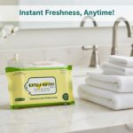 Easy Bath Wipes | Extra Large 32x32 cm Wet Wipes Enriched with Aloe Vera | Gentle Skin Cleansing Bathing Wipes for Adults & Elderly | 10 Wipes Per Pack | Combo of 4 Packs (Total 40 Wipes) - Image 5
