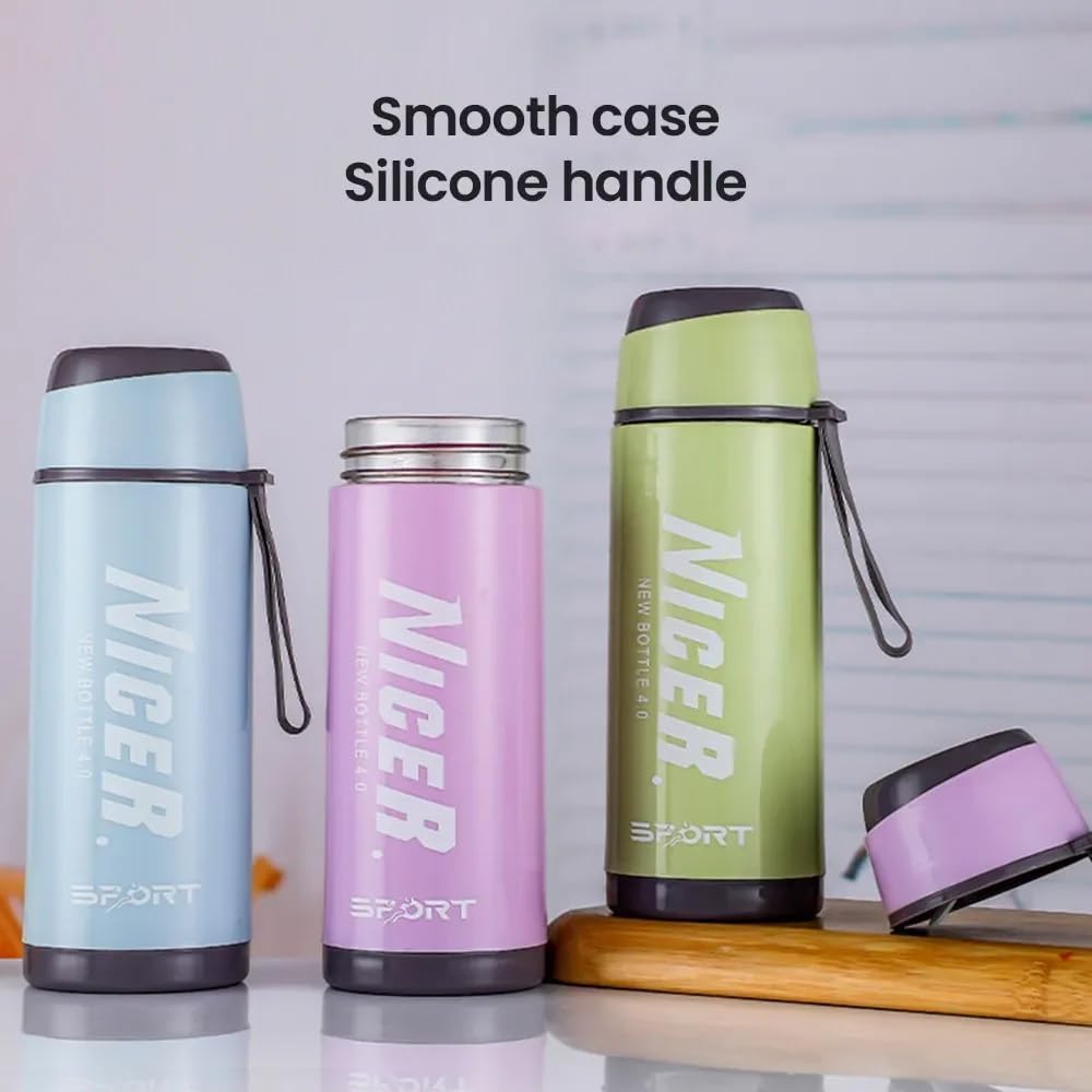 Nicer Premium Sports Squeeze Bottle Pack of 2 | Multicolor Quality Odour-Free Water Bottle with Textured Grip & Easy Flow Spout for Sportsman, Gym Bag & Athletic Workouts - Image 4