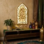Islamic Arabic Calligraphy Metal Wall Art Décor | Premium Golden Muslim Wall Hanging | Luxury Islamic Home Decoration for Living Room Bedroom Prayer Room (30) - Image 4