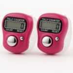2 pcs Mini Hand Tally Counter Finger Ring Digital Electronic Head Count, Jap Counter Machine for Mantra Jap and Cricket Umpire and Various Counting Purpose Small (Multicolor) (Digital) - Image 2