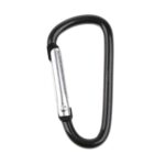 20-Pack Aluminum Carabiner Clips D-Ring Hook Keychain | Lightweight Locking Buckle for Camping, Hiking, Backpack, Water Bottles, Key Holders & Outdoor Gear (Black) - Image 2