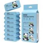 64 pcs Mini Baby Wipes Disposable Portable Pocket Water Wipes Baby Skin Care Wet Tissue Travel Children Baby Hand & Face Baby Sanitizing Cleansing/Moisturising Wipes For Fresh (8×8, 1 Pack) - Image 2