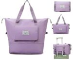 ABTER Waterproof Travel Bags 41 Liter Expandable for Women,Duffle Bags for Women Luggage,Foldable Vanity Traveling Companion Hand Bag for Ladies Personal Items Large Weekend (Purple) - Image 2