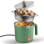 AGARO Regency Multipurpose Kettle With Steamer, 1.2L Inner Pot, Double Layered Body, Variable Temperature Settings, Wide Mouth, Boiling, Steaming, Tea, Coffee, Egg, Vegetable Boiling, 600W, Sea Green - Image 2