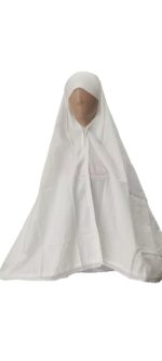 AL Haramaen Women's White Cotton Ahram Ihram Set for Hajj and Umrah with Cap, Handkerchief, Zamzam Water Pouch, Tasbih Prayer Beads, Ready to Wear - Image 2