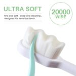 ALIOZ (Pack of 6) Toothbrush for Sensitive Gums, Micro Fur Manual Toothbrush with 20000 Soft Floss Bristle for Men, Women, Elderly, Braces and Gum Recessions, Protect Fragile Gums - Image 2