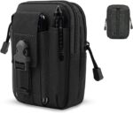 AMIRATE Waist Bags for Men Women- Premium Stitching, Branded Zippers, Waterproof Pocket, RFID Safe- Multy Mobile Pockets for Hiking Travel, Money Belt Tactical Molle Phone Pouch (Black) - Image 2