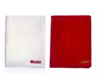 Achleshwar Woolen Aasan Combo White Red|Premium Handcrafted Meditation & Prayer Mats Soft Comfortable|Puja Sitting Aasan Set|Multicolor|26x26 & 23x30 Inch - Image 2
