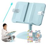 Adjustable Foldable Book Holder for Reading & Study | Ergonomic Book Stand with Height & Angle Adjustment | Hands-Free Desk Bookstand for Kids, Adults, Students | Office & Tablet Support - Image 2