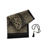 Alban Muslim Prayer Rug with Prayer Beads - Prayer Mat, Black, One Size - Image 2