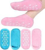 Alkviz Silicone Gel Spa Socks Anti Crack Half-Length Foot Protector Moisturizing Silicone Socks Reusable Foot Care Socks for Heel Repair & Hydration (Multicolor) - Image 2