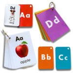 Alphabet Flash Cards for Kids, Early Learning First Word Cards for Preschool Children and Toddlers, Teach ABC Letters, English Words, Uppercase and Lowercase - Image 2