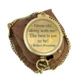 Antique Brass Pocket Compass with Leather Case | Vintage Grow Old Compass | Maritime Navigation Nautical Compass for Travel, Hiking, Outdoor Adventure, Map Reading and Land Surveying - Image 2
