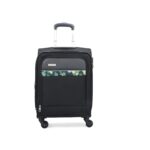 Aristocrat Cabin Commander 55Cms Premium Polyester with PVC Coating Softshell Sided Size 4 Wheels Small Black Inline Suitcase, Medium - Image 2