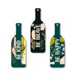 Artvibes Be Kind Be Brave Decor Designer Wall Hanging Wooden Art | Quotes Decor Item | Wall Poster | Office Decor | Inspirational Quotes Wall Art | Mdf Wall Decoration | Gifts (WH_9531N), Set of 3 - Image 2