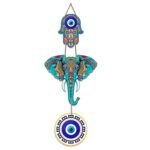 Artvibes Designer Elephant Wooden Wall Hanging For Luck Properity For Home Decoration | Livingroom | Spiritual Decor Items | Wall Illustrations | Ethnic Wall Decor | Wall Art Print (WH_8506N) - Image 2