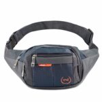 Ayaha Waist Bag Travel Handy Hiking Zip Camera Pouch Money Phone Belt Sport Bag Bum Multipurpose Belt Bag for Men and Women Polyester Waist Pack Fanny Bag Mobile (Navy Blue) - Image 2