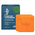 BAKE 2% Kojic Acid Scrub Treatment Soap (200 Gms, 2 Pcs) for Pigmentation, Dark Spots & Tan Removal | Brightens Underarms, Knees & Elbows | With Alpha Arbutin, Niacinamide & MelasaRx™ Complex | For Men & Women - 100g x 2 - Image 2