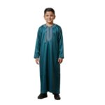 BOYS MUSLIM JUBBA THOBE| EID RAMADAN Special Outfit EMBROIDERRY DESIGNER - Image 2