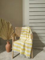 Bamboo Ultra Soft & Thin Turkish Towel- 160x75cm|Quick Dry, Super Absorbent, Anti Bacterial|Extra Large Bath Towel for Men and Women|Ideal for Bath,Travel,Gym,Beach,Pool & Yoga(Sunshine Yellow) - Image 2