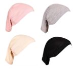 Bandana Under Scarf Hijab Cap Under Caps for Turban Head Wraps Scarf Solid Color Hijab Tube Unisex Stretch Dreadlocks Neck Cover - Image 2