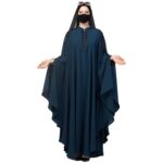 Bashariya HIGH RTN Elegant Firdaus Fabric Kaftan with Embellished Lacework, Concealed Zipper & Ruffle Sleeves – Modest Islamic Dress for Women & Girls - Dark Teal - Image 2