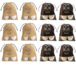 Beddify Pack of 12 Shoe Bags for Travel & Storage Travel Organizer for Women & Men Travel Accessories Shoe Organizer Shoe Pouches Travel Shoe Cover Travel Essentials (Black & Beige) - Image 2