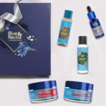 Blue Nectar Luxe Earth Gift Box for Women & Men | Premium Skincare with Bakuchi Serum, Kumkumadi Scrub, Honey Face Wash, Saffron Cream & Green Tea Lotion | Gift Set for All Occasions | Pack of 5 - Image 2