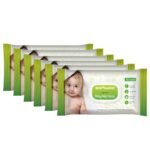Bodyguard Aloe Vera Based Natural Baby Wet Wipes with Lid for Babies Combo Pack - Combo of 6 x 72 Pieces - Image 2