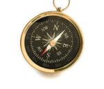 Brass Pocket Compass with A Loop for Chain, Direction Finder Compass, Best for Hiking & Other Outdoor Activities (Set of 1 Pieces) - Image 2