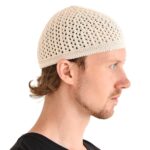 CHARM Mens Cotton Knit Kufi - Summer Beanie Crochet Prayer Hat Mesh Skull Cap - Image 2