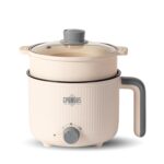 CPENSUS Mini multipurpose electric kettle with steamer 1.2 Liters inner pot Non-stick hotpot cooker for cooking hot water rice idli momos tea 600W Portable Travel - Image 2