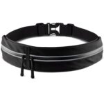 CRAFTYVIBE Running Waist Belt Bag for Men & Women | Adjustable Sports Waist Pouch with Zipper | Mobile Phone Holder for Running, Jogging, Gym, Cycling & Travel | Black - Image 2