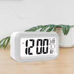 Casa Copenhagen Digital Alarm Clock Table Clock for Students, Home, Office, Corporate with Automatic Sensor, Date & Temperature - White - Image 2