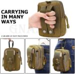 Casual Men Tactical Molle Pouch with Belt Waist Pack Bag Small Pocket Military Tactical Waist Pack Running Pouch Outdoor Sport Travel Camping Waist Bags with Belt & Hook - Image 2