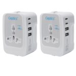 Ceptics Travel Adapter India to Europe, USA, UK, Australia, Africa, Chile, Italy, UAE & World Travel Plug Adapter, Safe Compact & Powerful USB Adapter (Universal Travel Adapter with Type C, 2-Pack) - Image 2
