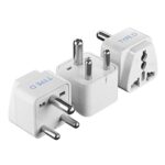 Ceptics USA to India Converter Plug, World (USA, UK, China & More) UK to India Adapter Plug - Type D Adapter - Canada to India Converter Plug - CE - RoHS - White - 3 Pack - Image 2