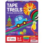 Chalk & Chuckles Tape Trails Art and Craft Kit for Kids – 30+ Mess-Free Tape and Sticker Art Projects, Fine Motor and Scissor Skills Activity Book, Birthday Gift for Boys and Girls Ages 3 to 7 - Image 2