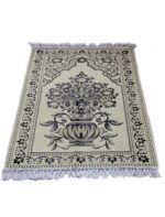 Chenille Anti-Skid Matka Design Muslim Islamic Jainamaz/Prayer Mat, 4x2 feet or 117 x 69 cms- Matka Multicolour - Image 2