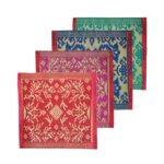 Cloud7 Plastic Aasan | Outdoor Pooja Prayer Mat | Sitting Mat | Multi-Colour | Square Design | Size 1.5 × 1.5 Feet | Set of 6 Pcs. - Image 2