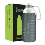 Cockatoo Gb01-Gallon Gym Water Bottle for Workout, 2 Litre Motivational Sipper Bottle for Adults & Kids, Black - Plastic - Image 2