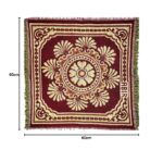 Cotton Prayer Mat/Aasan/Pooja Mat/Meditation Mat/Multipurpose Use Pack of 4 (Maroon Colour) - Image 2