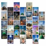 Decor Villa Islamic Wall Posters Set of 27 (4x6 Inch) | Mecca Madina Kaaba Mosque HD Printed Mini Wall Art for Home, Office & Prayer Room Decoration | Islamic Calligraphy Religious Wall Decor Photo Prints (Unframed) - Image 2