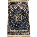 Deluxe Velvet Heavyweight Prayer Rectangular Mat | Elegant and Super Soft Design | Ideal for Muslim Prayers | Heavy Carpet Mat with Premium Softness and Luxurious Design. (Blue), 48 x 30 Inches - Image 2