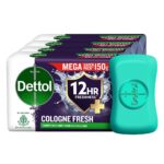 Dettol Cologne Fresh Bathing Soap Bar with 12hr Freshness 150g Pack of 4, (600gm) - Image 2