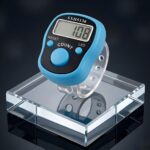 Digital Finger Ring Tally Counter with LCD Display, LED Light, Reset Button(Pack of 1) (Sky Blue) - Image 2