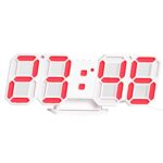 Digital LED Clock, Rectangular, 3D Display, Wall Mountable and Table Clock for Bedroom and Living Room, Corded Electric(Works on Electricity Only) (RED) - Image 2