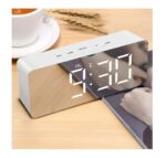 Digital LED Mirror Alarm Clock for Heavy Sleepers Kids Large LED Display with Snooze Time Temperature Function for Bedroom, Office, Travel Battery Powered and USB Power - Image 2
