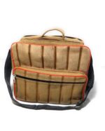 Document Holder Cross Body Money Carry Office MR Shoulder Bag in Special "Polyester Woven Fabric" (Washable) Medium (Spanish Red) - Image 2